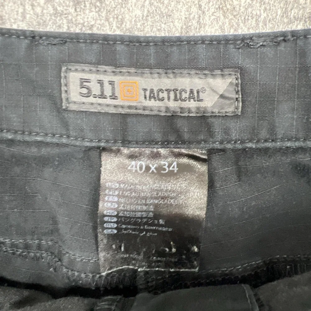 511 Tactical Pants Mens 40x34 Black Chino Ripstop‎ Straight Workwear FITs39x32
